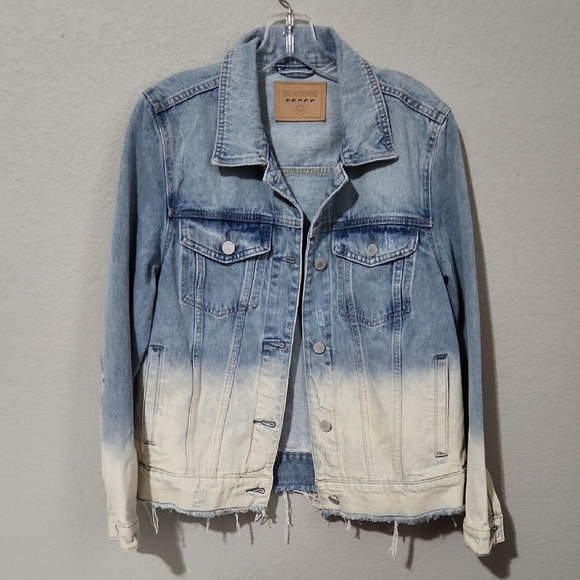 Blank NYC Jacket Womens Medium Jean Distressed Trucker Dad Denim Y2K - Picture 1 of 9